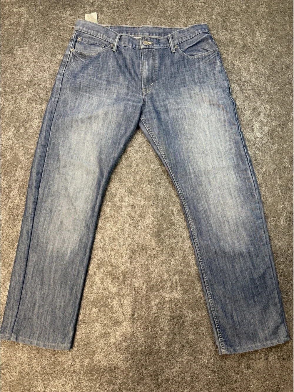 Levi’s 514 Straight Jeans Mens 36x32 Light Wash Denim Red Tab Cotton